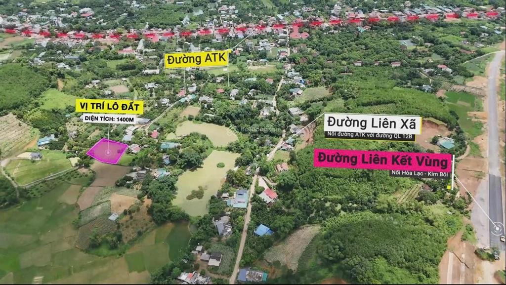 Bán đất nghỉ dưỡng kim bôi (1.400m2)  kế bên vresort, đón sóng sun group