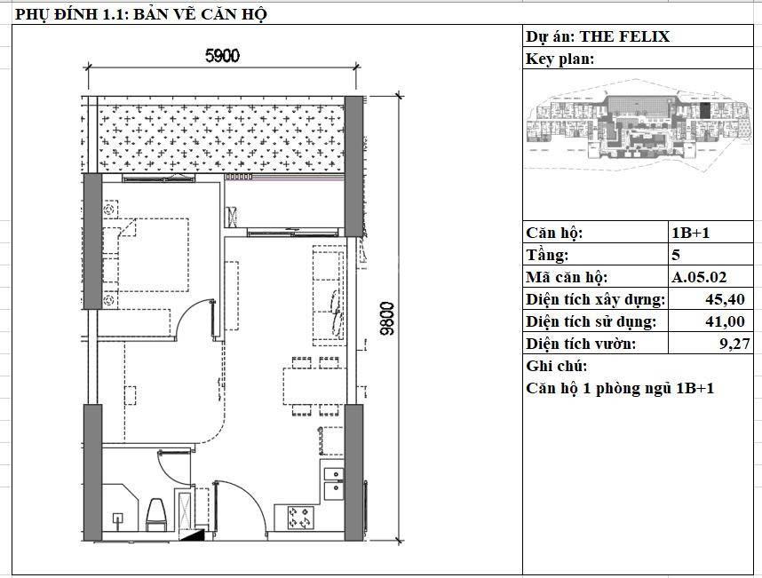 Cần bán the felix 1pn, làm việc chính chủ