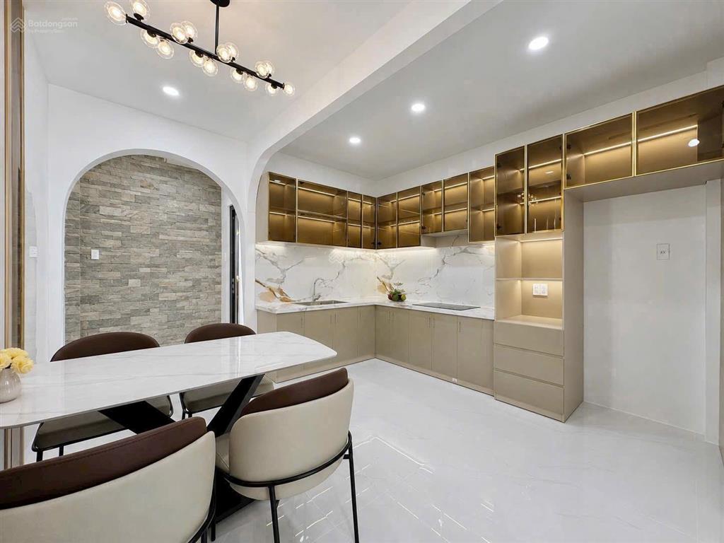Nhà mới 4 tầng  full nội thất  hẻm xe hơi 8m thông  đường phan huy ích  ngay siêu thị emart 2