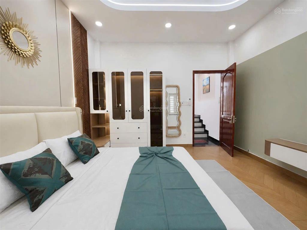 Nhà mới 4 tầng  full nội thất  hẻm xe hơi 8m thông  đường phan huy ích  ngay siêu thị emart 2