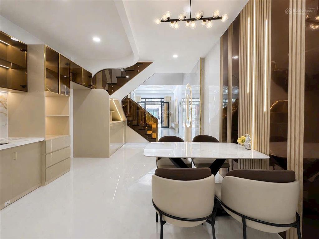 Nhà mới 4 tầng  full nội thất  hẻm xe hơi 8m thông  đường phan huy ích  ngay siêu thị emart 2