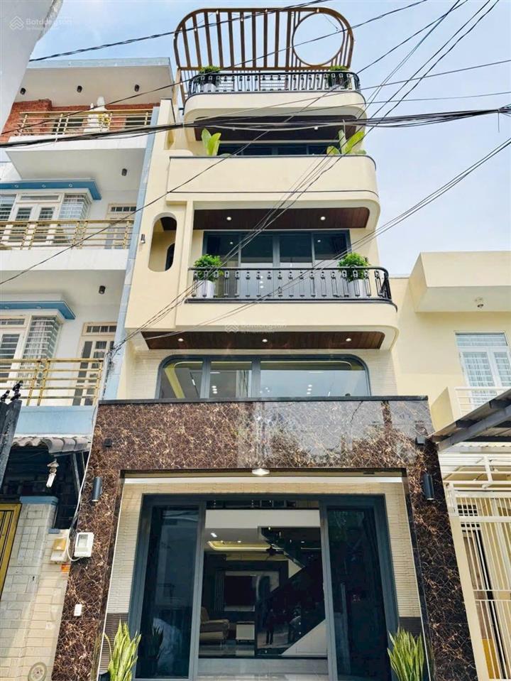 Nhà xây mới 5 tầng full nội thất  ngang rộng gần 5m  hẻm nhựa 5m xe hơi đậu trong nhà  chỉ hơn 7