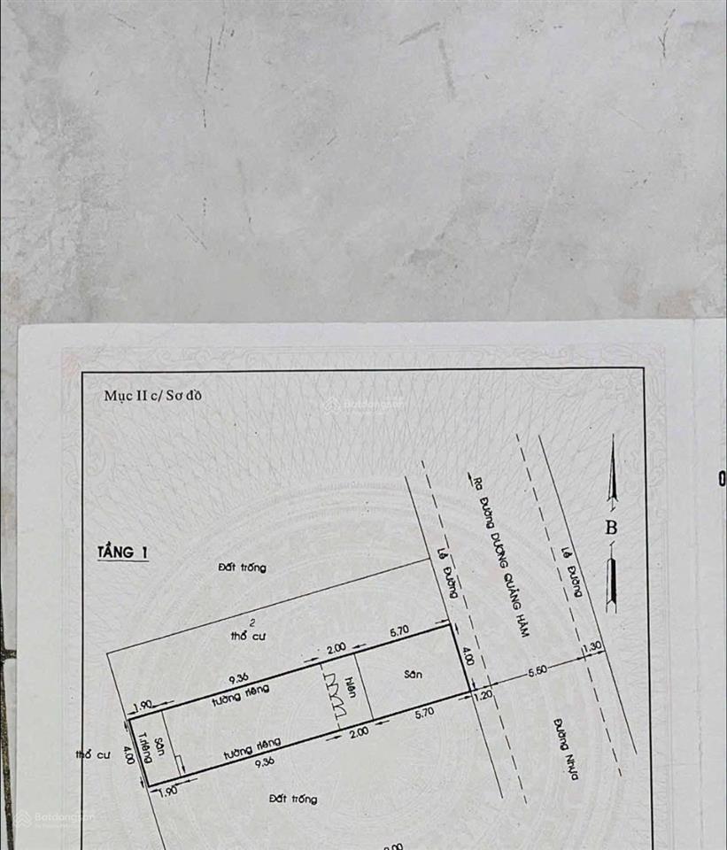 Dương quảng hàm  hẻm 8m thông xe tải  dt 4m x 19m vuông vức  nhà trệt lửng  chỉ hơn 9,5 tỷ !