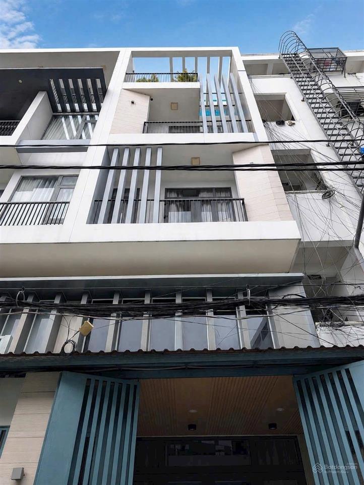 Nhà 5 tầng  hẻm xe hơi thông  dt 4,5m x 15m (67,1m2) full nội thất  gần siêu thị emart giá 8xtỷ