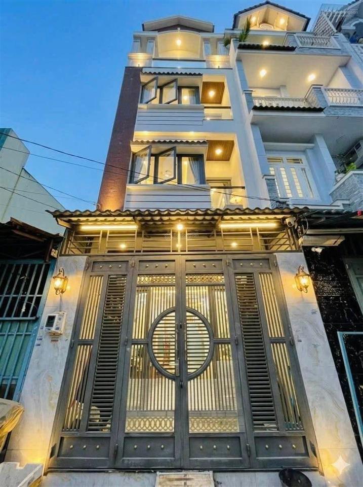 Nhà bán 4 tầng ngay ngã tư 4 xã hẻm xe hoi 6m thông lê văn quới, sổ hồng riêng hoàn công đủ