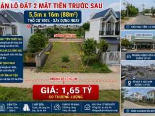 Cần sang nhanh lô đất 2 mt đường cây da dt5.5x16m , 1.65 tỷ, cách bvxa 5 phút, xã tpt