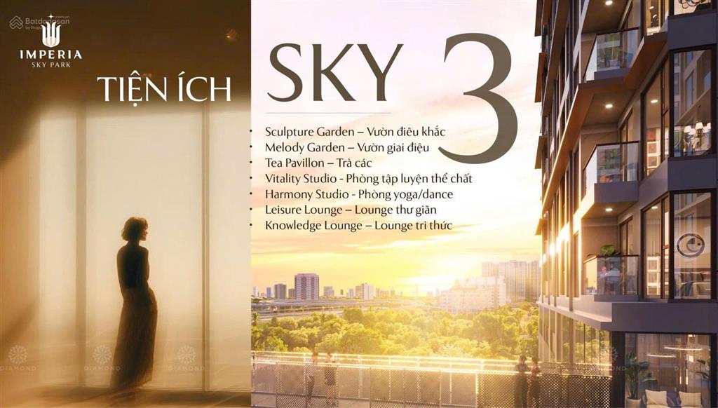 [sắp ra mắt tòa sky3] tranh suất căn studio & 1pn+ imperia sky park | booking 100tr (hoàn 100%)