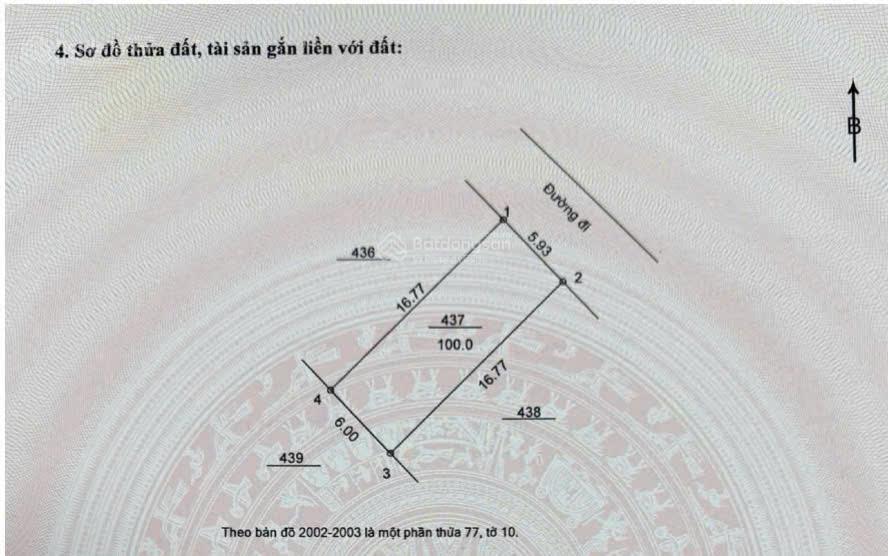 Nhỉnh 3 tỷ sở hữu 100m hàng f0 full thổ cư, đối diện sân bóng trại láng.view tomodachi làng mít