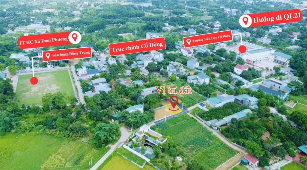Duy nhất lô góc 120m, full thổ,nằm sau sân bóng đồng trạng,đường thông,gần quốc lộ 21a, cnc hòa lạc