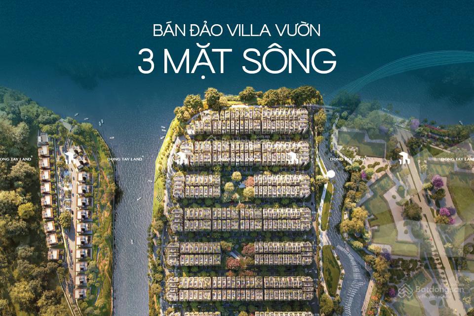 Biệt thự bán đảo đẳng cấp tại the global city, 1 trệt 3 lầu 1 sân thượng, 3 mặt giáp sông