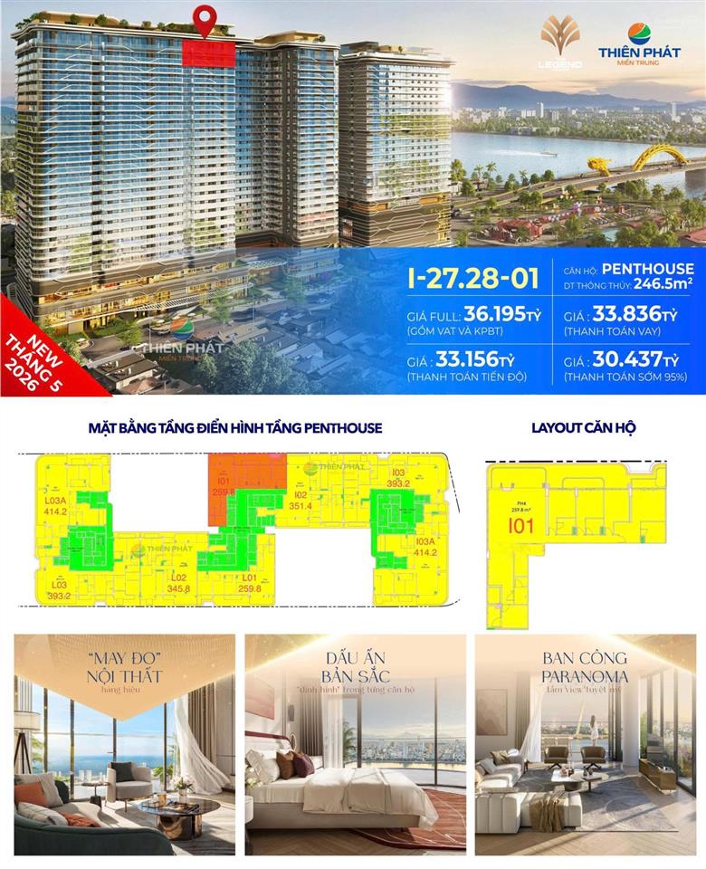 The legend đà nẵng  căn penthouse ngắm sông hàn & cầu rồng