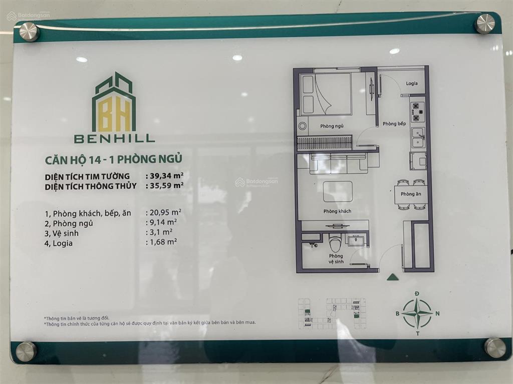 Chỉ 1,618 tỷ sở hữu căn hộ 1pn benhill bình dương vốn vào chỉ từ hơn 350 triệu!