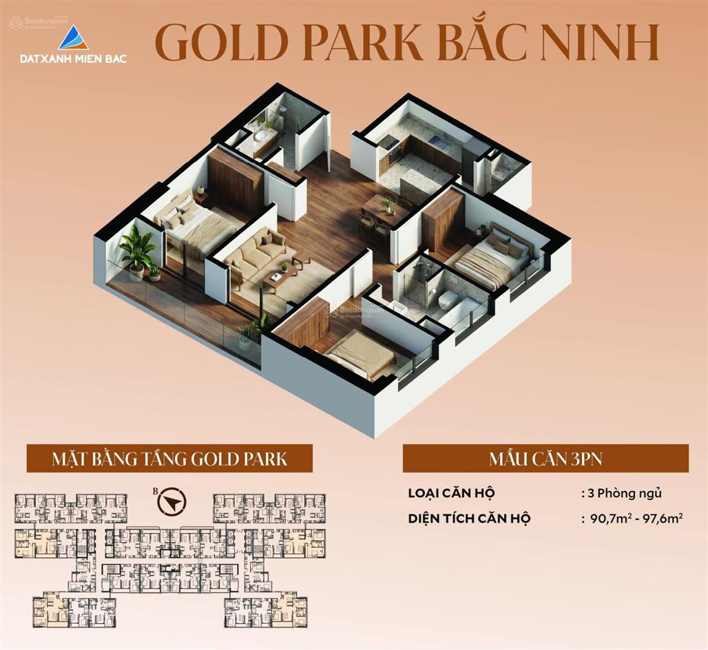 Chỉ từ 2,147 tỷ sở hữu căn hộ 1pn+1 gold park bắc ninh tài chính nhẹ, dễ ở, dễ đầu tư!