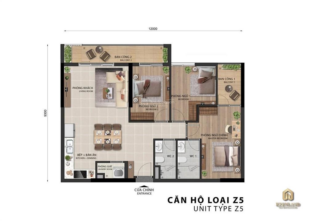 Bán căn hộ sora 2, tầng cao view đẹp, mới 100% chưa ở, chưa nội thất