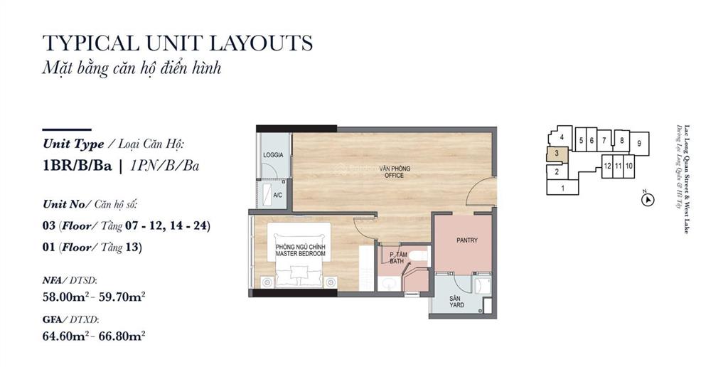 Soho heritage west lake  studio 51m2 giá 3.7tỷ  1pn 65m2 giá 4.6 tỷ, 2pn 83m2 giá 7tỷ, 2pn+1 88m2