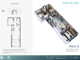 Bán căn hộ tại d’. el dorado, dt 53m2 thông thuỷ, 2pn, 1wc, full nội thất, view thoáng, nhà mới.