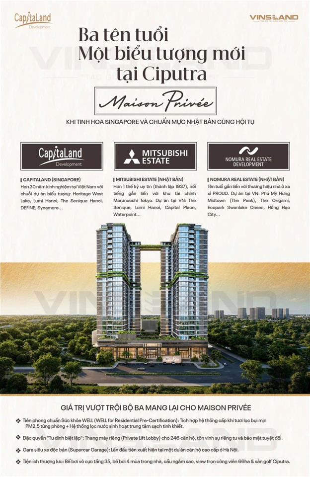Nhận booking căn hộ maison privée cđt capitaland! căn 2pn dt 90m2