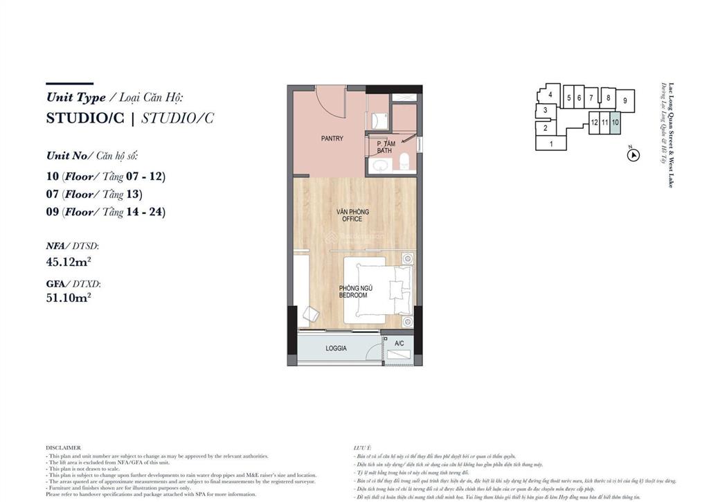 Quỹ căn soho heritage west lake giá tốt  căn studio dt 45m2, 1pn dt 58m2, 2pn dt 83m2  85m2