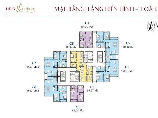 Bán cc 3pn dt 168m2 tại udic westlake, tòa c, tầng cao, view võ chí công, sẵn sổ giao dịch