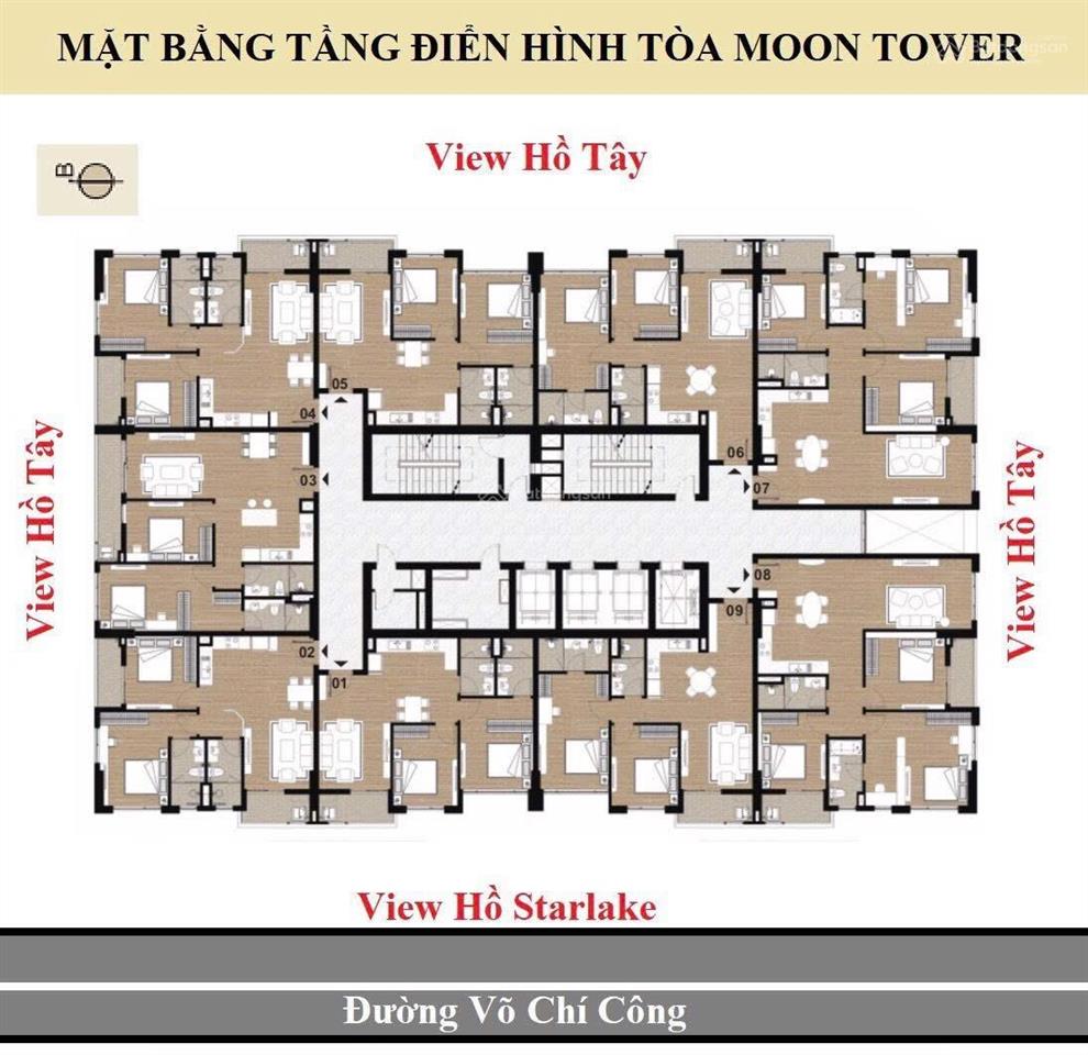 Bán căn hộ chung cư tại tây hồ residence, dt 70m2 tk 2pn 2wc, nội thất cơ bản cđt, nhà đã có sổ