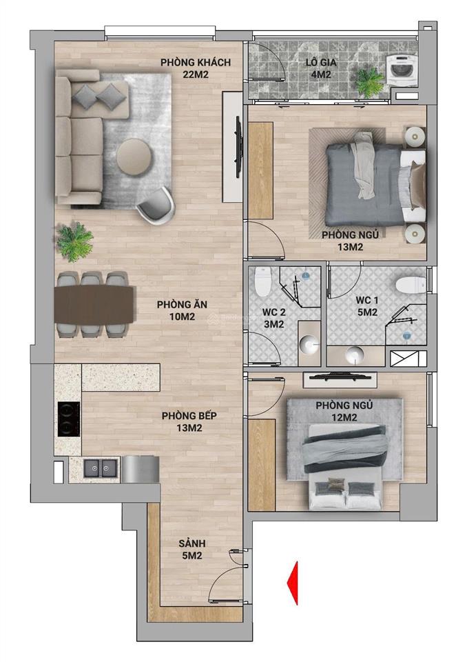 Bán cc udic westlake, 86m2, 2pn, 2wc nội thất cơ bản cđt, nhà đã có sổ, view công viên ciputra.