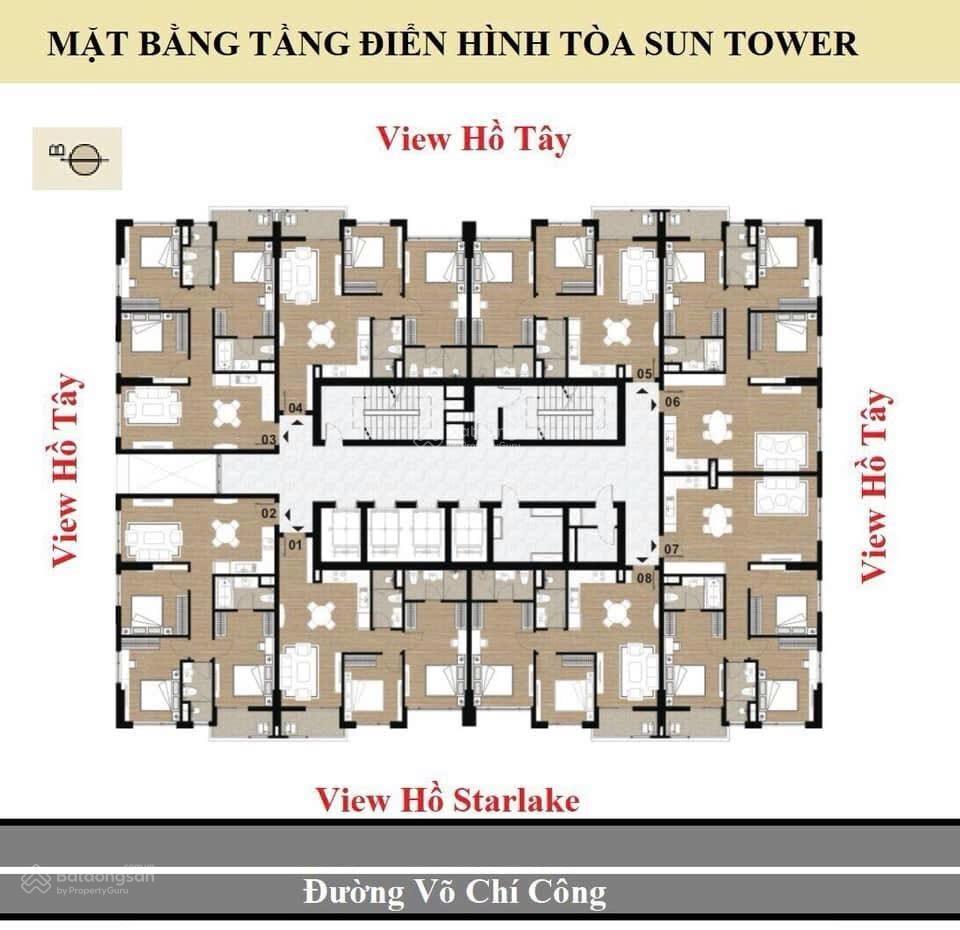 Căn hộ 2pn 2wc dt 73.2m2 ban công hướng đông, tầng cao view trọn hồ tây, nhà mới đã có sổ, ở luôn.