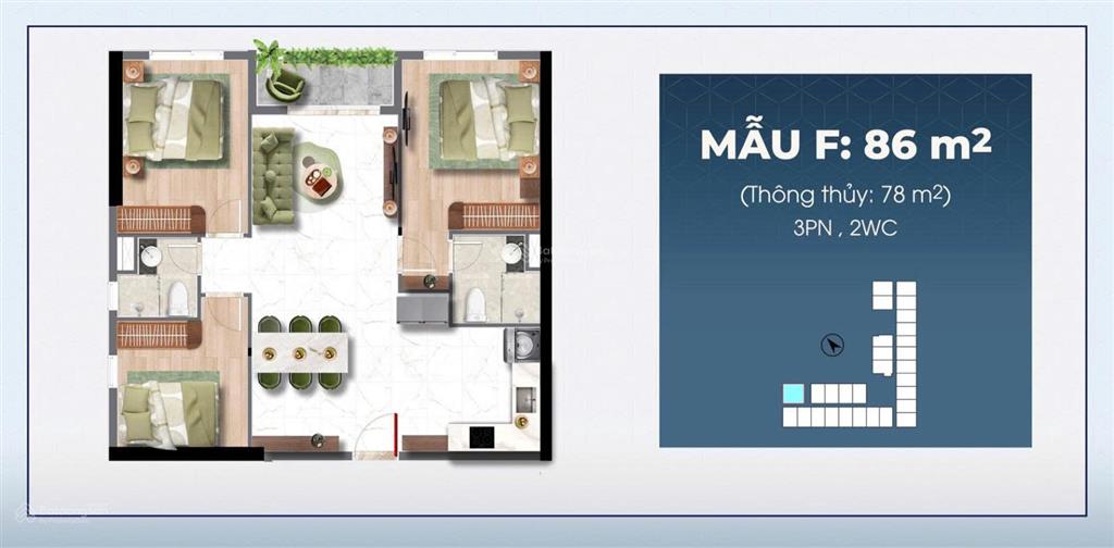 Cần bán gấp giá chủ đầu tư căn 3pn 2wc bcons center city, đã thanh toán 5%, bao phí sang nhượng