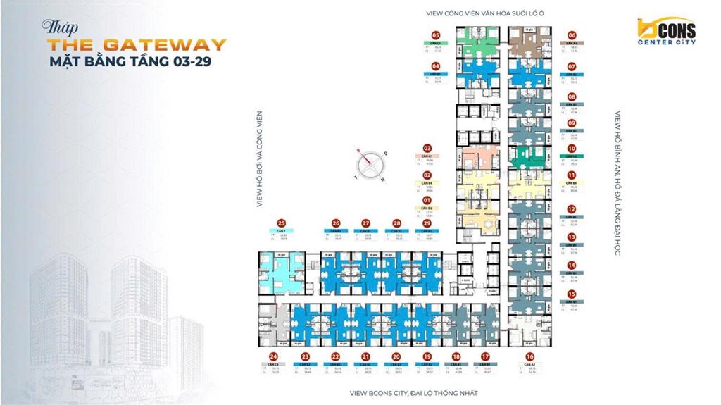 Cần bán gấp giá chủ đầu tư căn 3pn 2wc bcons center city, đã thanh toán 5%, bao phí sang nhượng