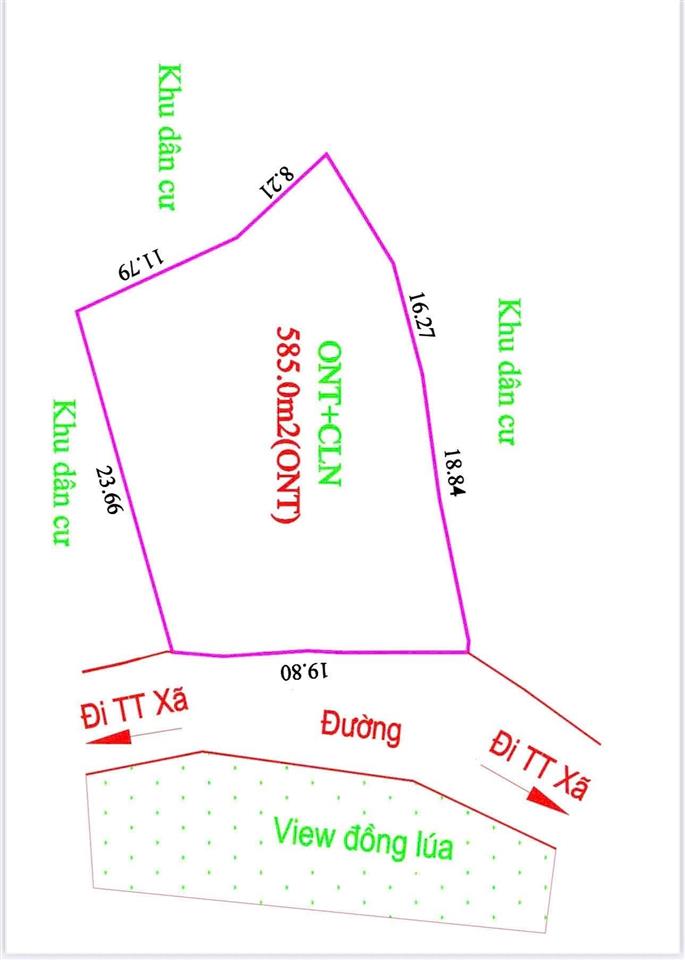 Chính chủ gửi bán gấp lô đất nghỉ dưỡng đẹp tam đảo gần tây thiên 585,3m mt 19m full thổ cư 2,6tỷ