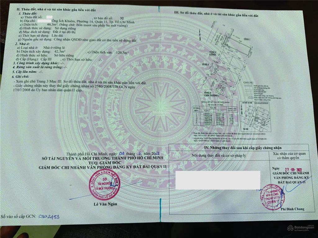 Nhà 4 tầng btct, hẻm 4m thông  ô tô tới nhà  quận 11  8.2 tỷ