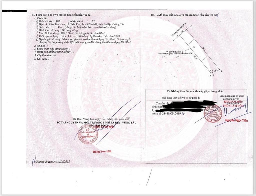 Bán đất tại đường số 33, châu pha, 1,4 tỷ, 142m2, chính chủ, hot