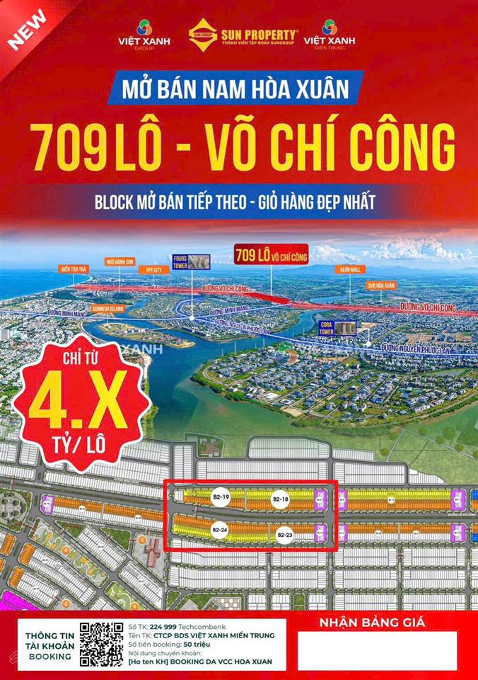 Đất nền võ chí công, nam hòa xuân giá siêu tốt, mua đầu tư và để ở. ib em ngay để nhận thông tin