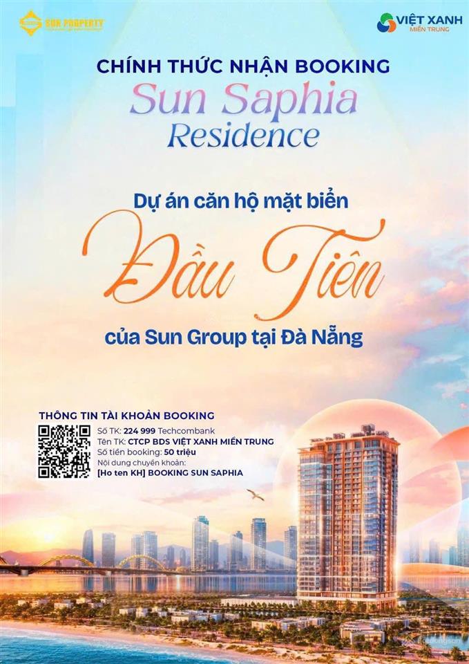 * sun saphia residence  dự án căn hộ mặt biển đầu tiên của sun group tại đà nẵng