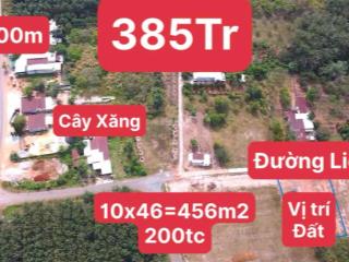 Bán 2 sổ (10x46=457m2) 200m2 thổ cư tại xã minh đức đồng nai trung tâm chợ trường học chỉ 385tr