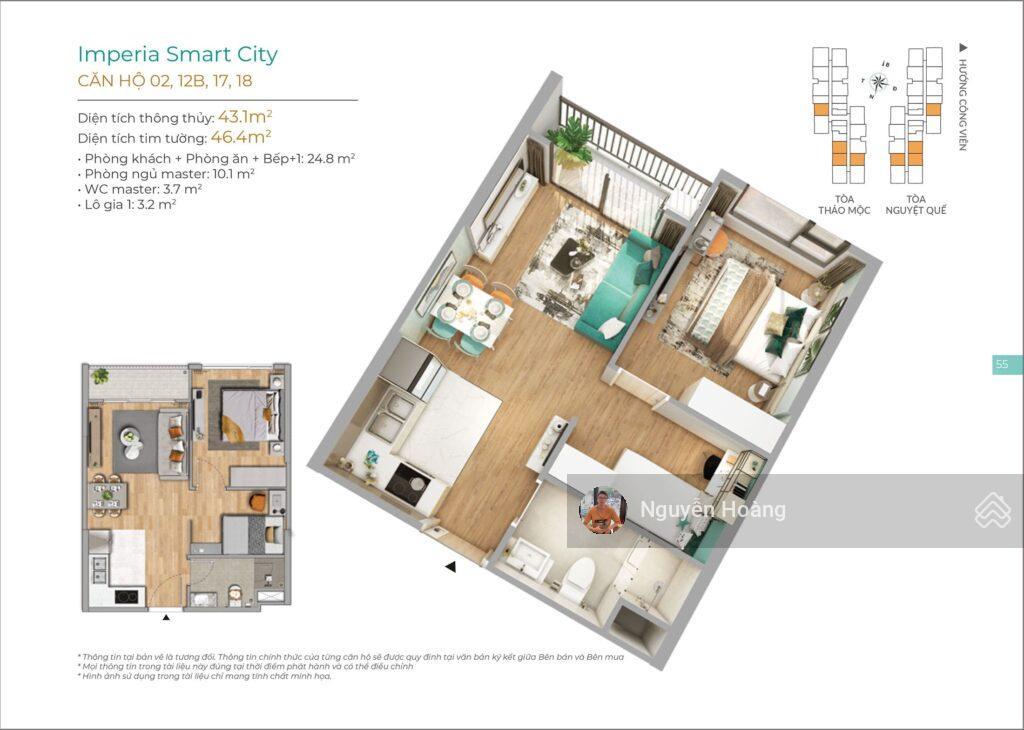 Bán nhanh căn hộ tại sola park, 1pn +, 43m2, 2.7 tỷ,  0365 691 ***