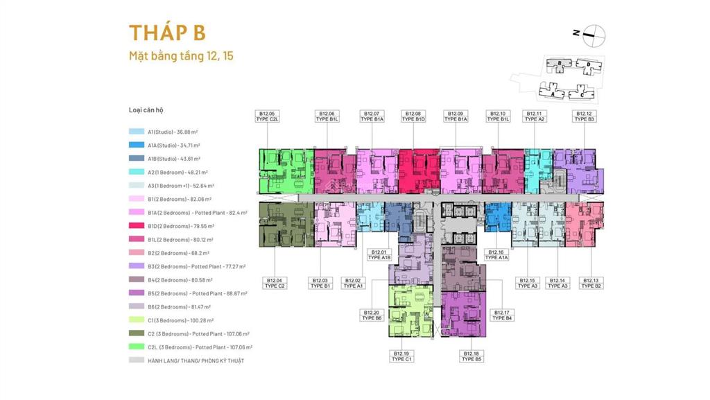 Căn hộ elysian 2pn, 68.2m², b15.13  5.7 tỷ vnd (all in, đã tt 15%)