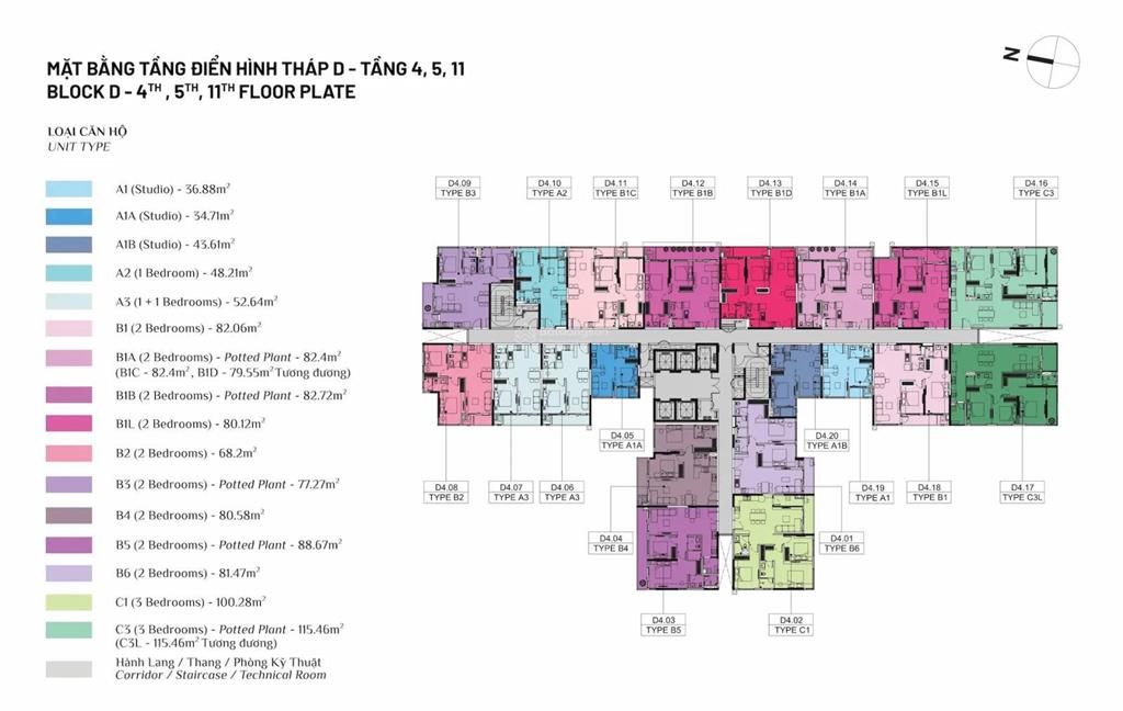 Căn hộ elysian 3pn, 115.5m², d4.17  8.8 tỷ vnd (all in, đã tt 5%)