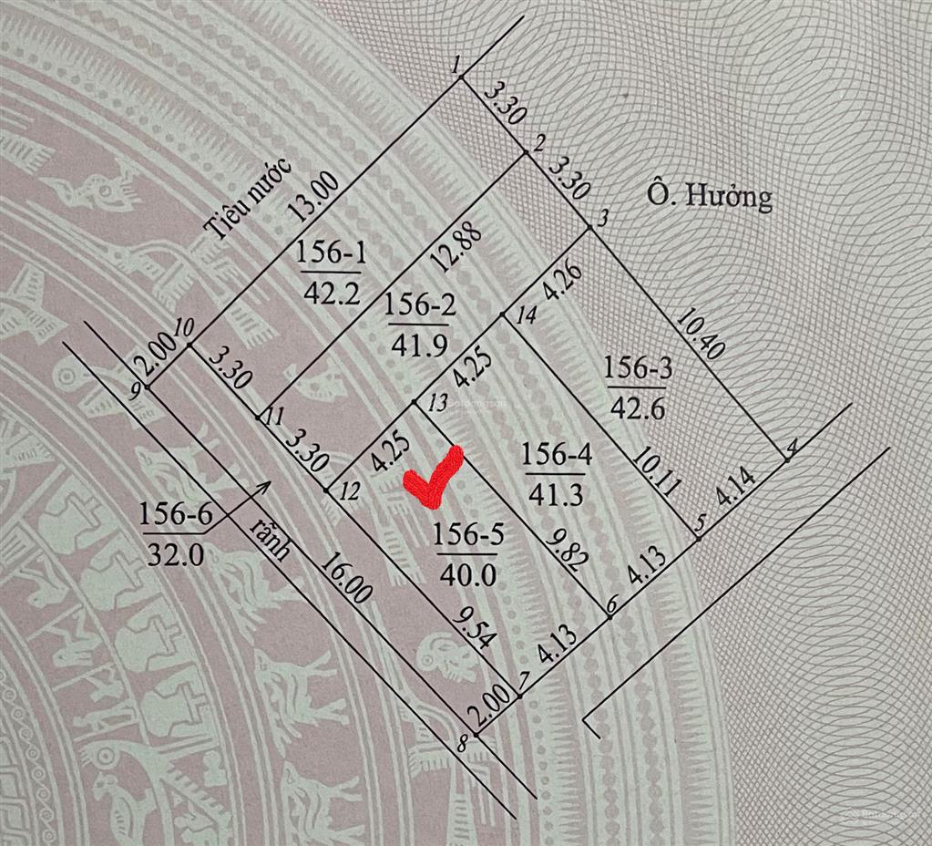 Chính chủ cần bán lô đất nền vuông vắn, diện tích 40 m, lô góc 2 mặt tiền tại đức thượng, hoài đức