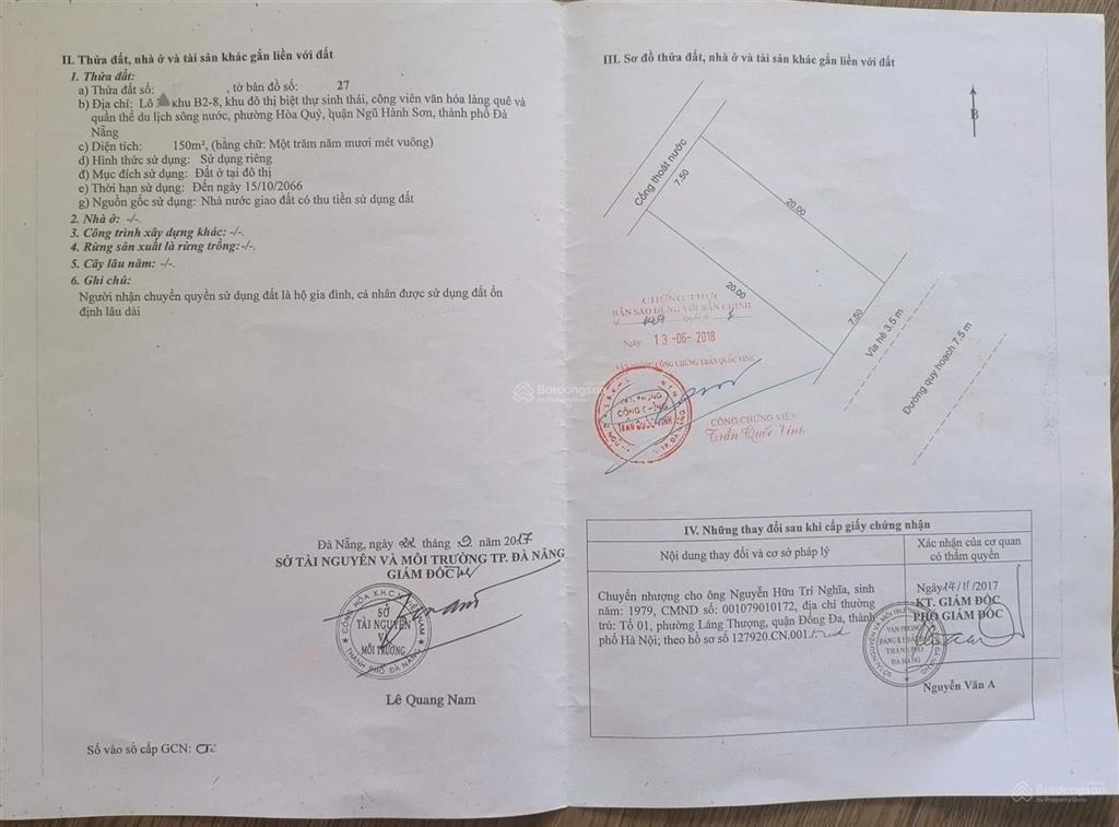 Chính chủ anh thông gia lai bán đất nam hòa xuân b2.8 150m2 ngang 7,5m giá 5 tỷ