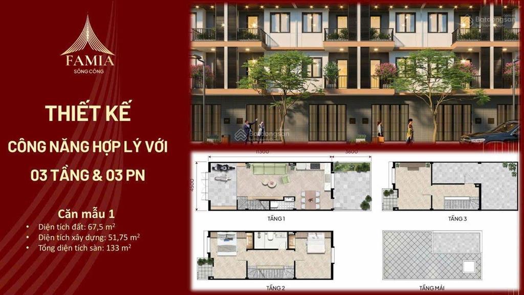 Nhà ở xã hội famia sông công thái nguyên chỉ với 350tr/căn chung cư, 1.7 tỷ/liền kề