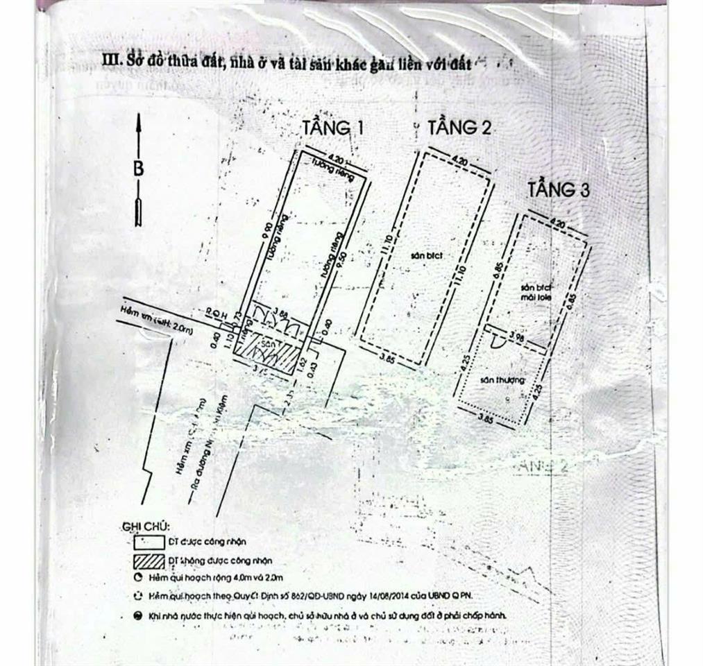 Nhà 3 lầu hxh 764/9 nguyễn kiệm p.3 gò vấp  dt 4 x 12m (nở hậu)  42m2  giá tốt