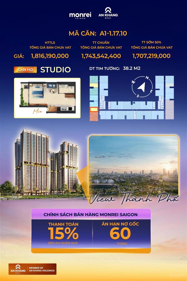 Monrei sài gòn cơ hội sở hữu căn hộ cao cấp giá chưa đến 2tỷ