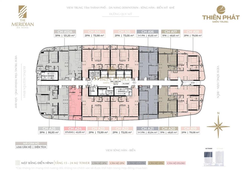 Booking m2 the meridian view pháo hoa, đón sóng đà nẵng downtown