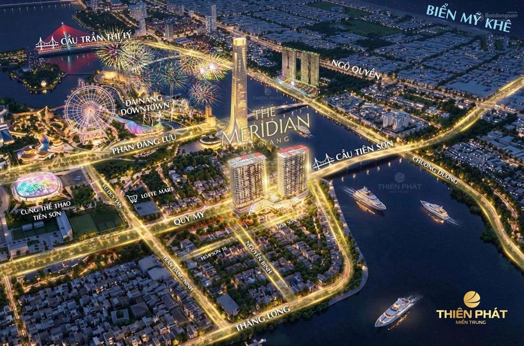 Giỏ độc quyền căn hộ meridian view pháo hoa diff, đà nẵng downtown