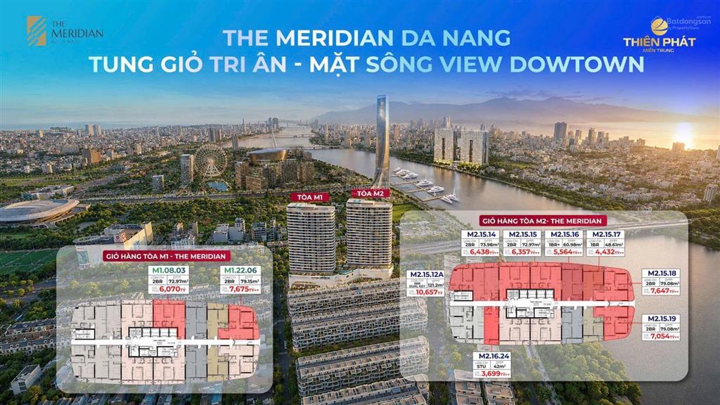 Giỏ độc quyền căn hộ meridian view pháo hoa diff, đà nẵng downtown