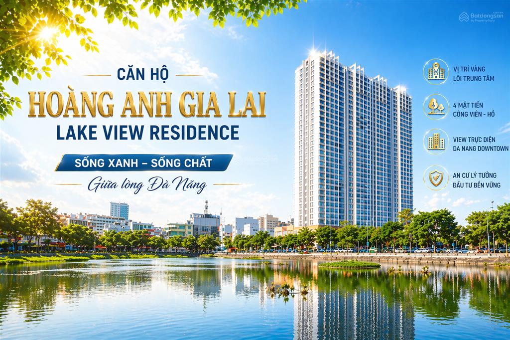 Cho thuê căn hộ 2pn93,8m2 hoàng anh gia lai lake view residence, giá thỏa thuận