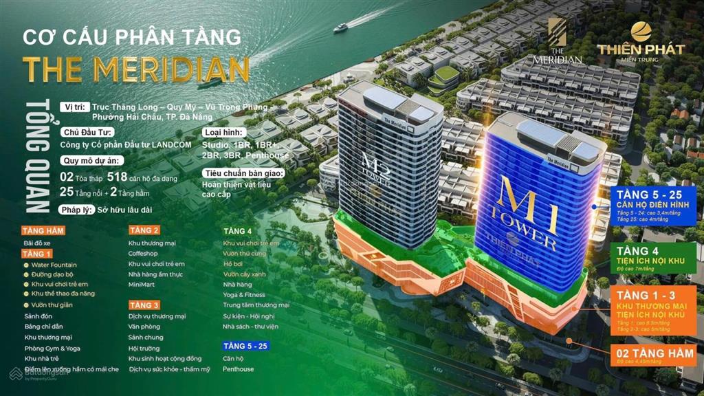 Bán gấp căn hộ 1pn, 1wc tại the meridian, 4 tỷ, 48m2, ở quy mỹ, hải châu, đà nẵng