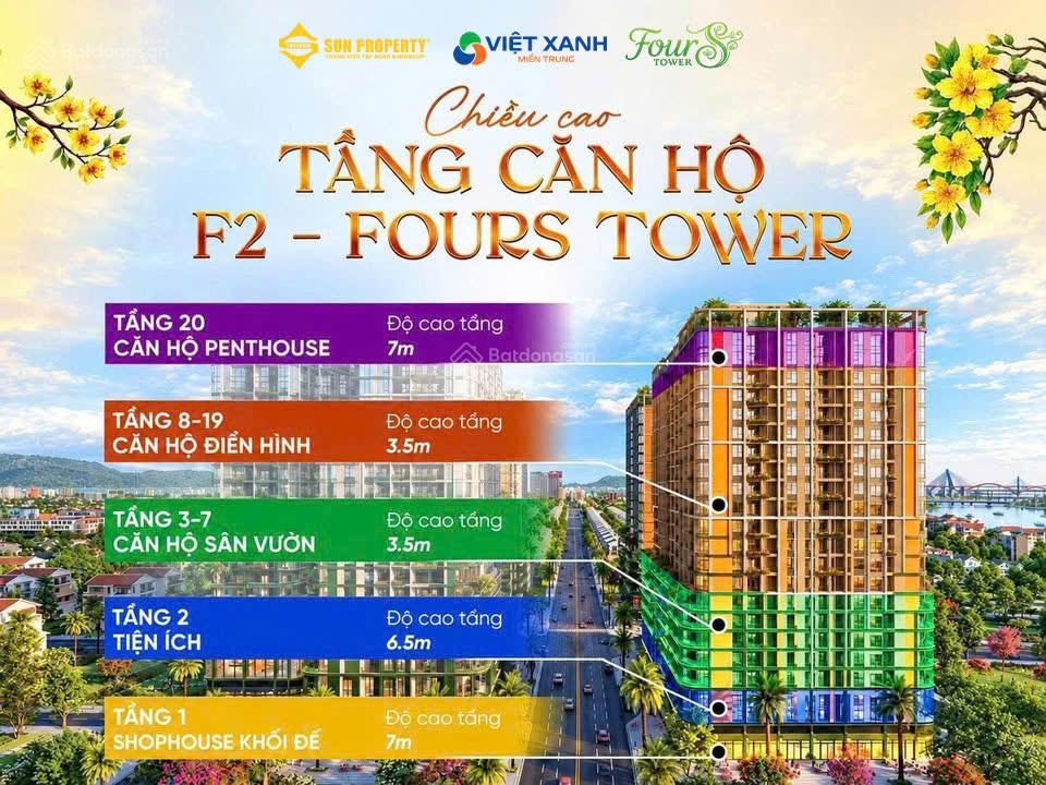 Tung giỏ hàng cđt toà f2 fours tower, 20 căn view sông view biển tầng cao siêu đẹp chỉ 1,8 tỷ