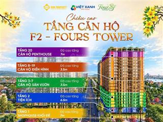 Tung giỏ hàng cđt toà f2 fours tower, 20 căn view sông view biển tầng cao siêu đẹp chỉ 1,8 tỷ