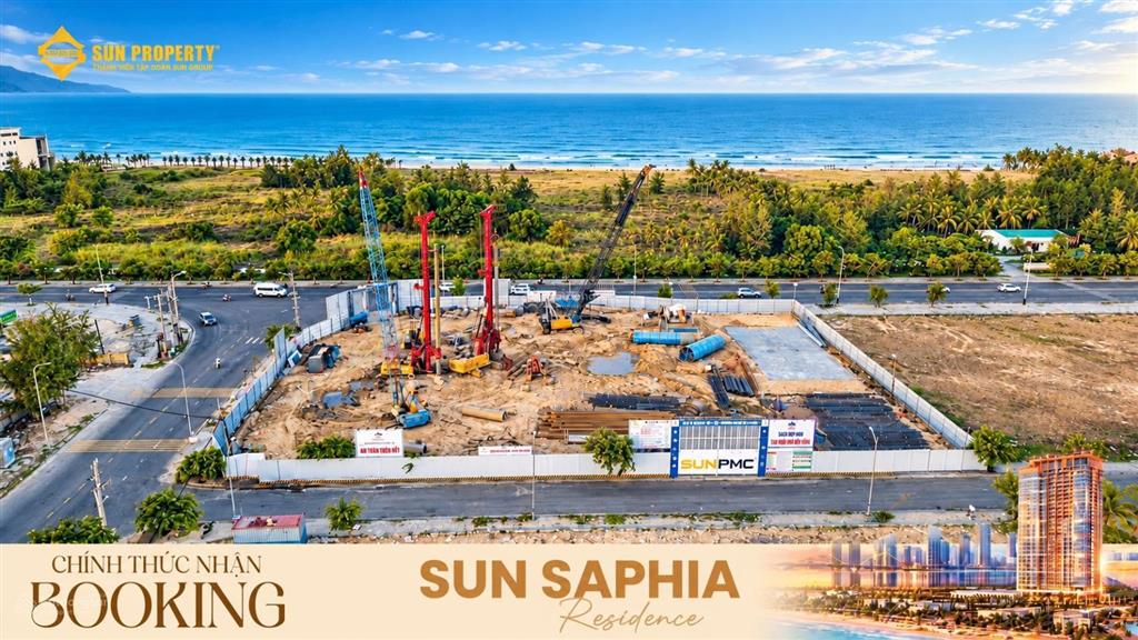Nhận booking căn hộ mặt biển võ nguyên giáp  sun saphia residence